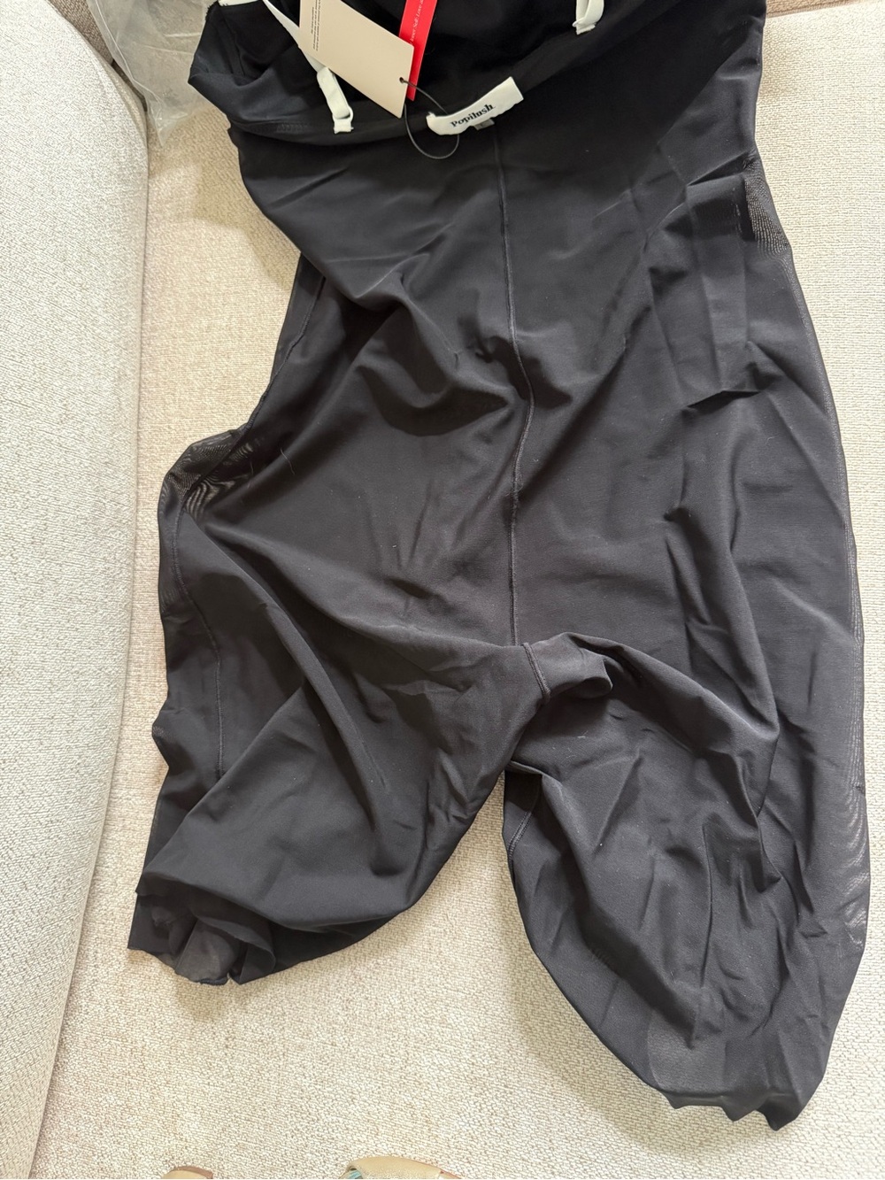 NWT Popilush Built-In Shapewear Contrast Trim Formal Wide-Leg Dressy Jumpsuit - Picture 11 of 14